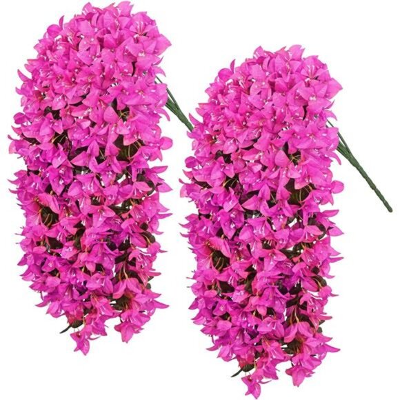 2Pcs UV Resistant Artificial Flowers for Outdoors, Realistic Faux Silk - Picture 1 of 8